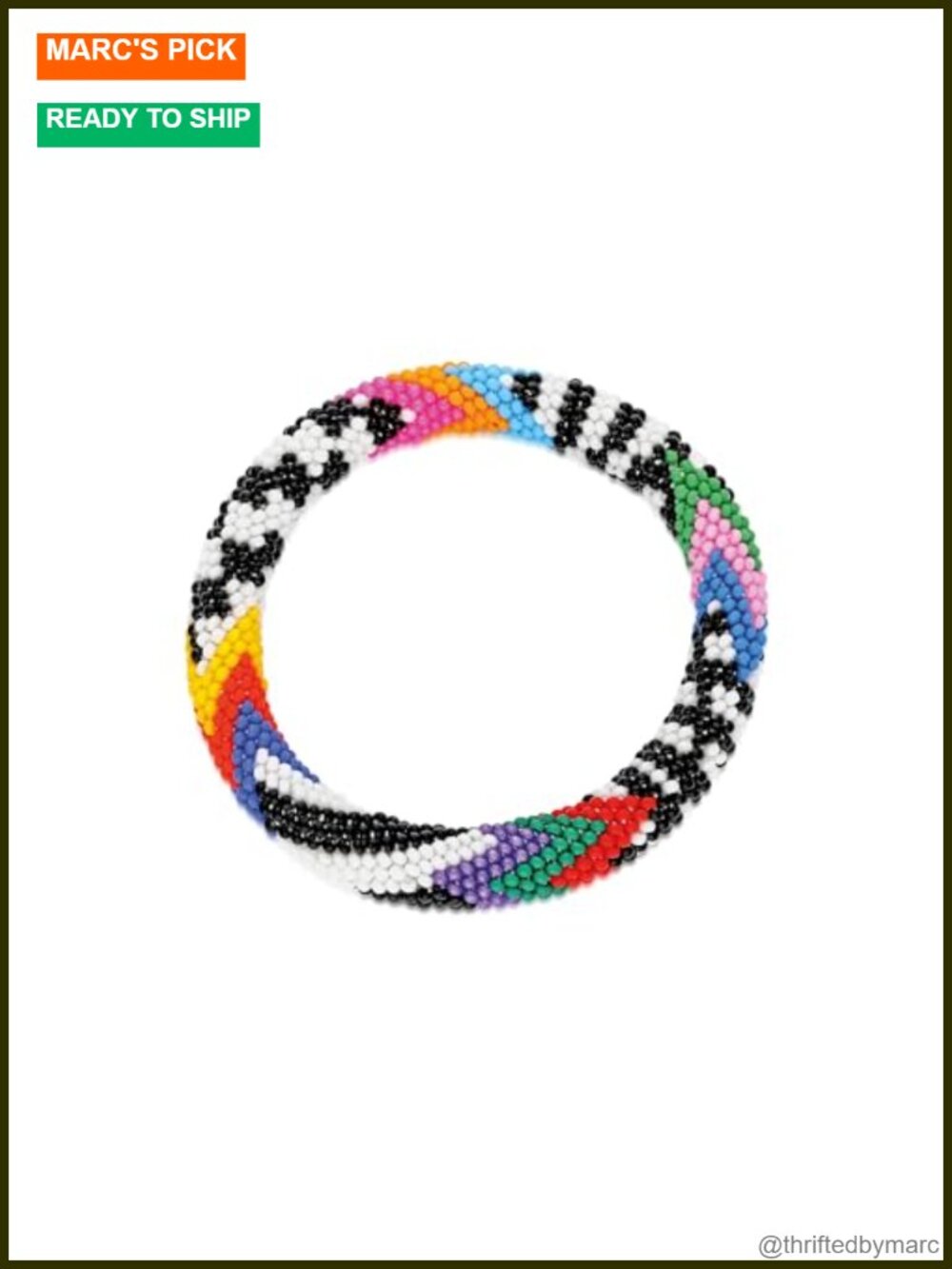 Handmade Bohemian Beaded Bangle Bracelet Seed Bead Evil Eye Stackable